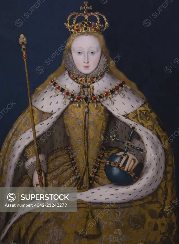 Queen Elizabeth I Coronation Portrait by unknown artist, circa, 1600, National Portrait Gallery, London, England, UK, Europe,