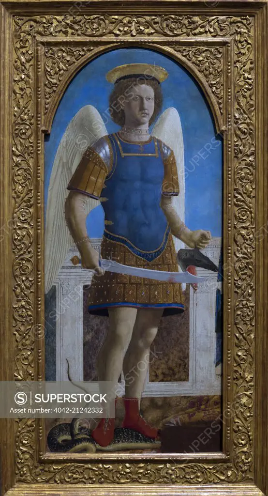 Saint Michael, by Piero della Francesca, 1469, National Gallery, London, England, UK, GB, Europe