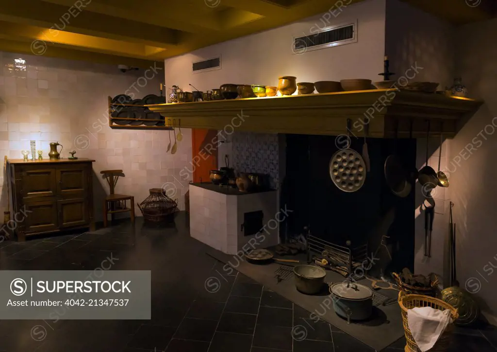 Kitchen, Rembrandt House Museum, Rembrandthuis, Amsterdam, Netherlands.