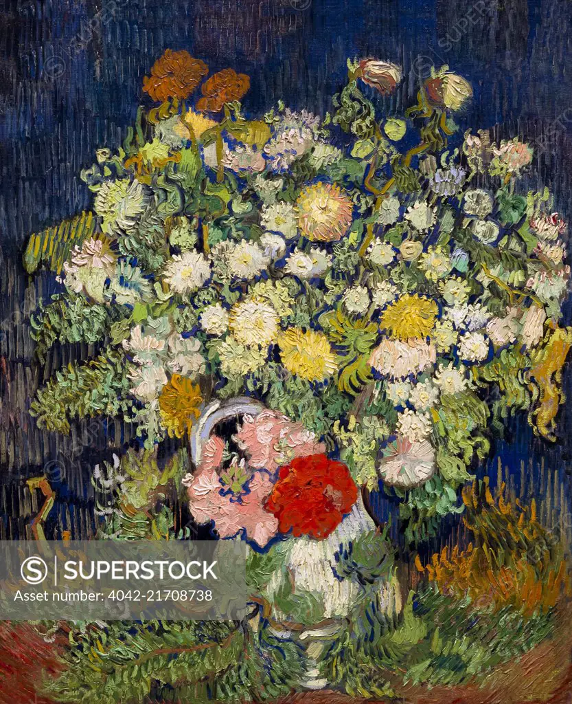 Bouquet of Flowers in a Vase, Vincent van Gogh, 1890, Metropolitan Museum of Art, Manhattan, New York City, USA, North America