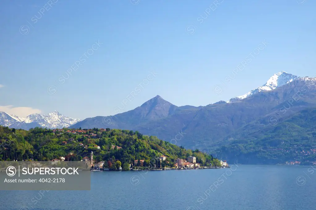 Italy, Lake Como, Tremezzo and Cadenabbia in spring sunshine