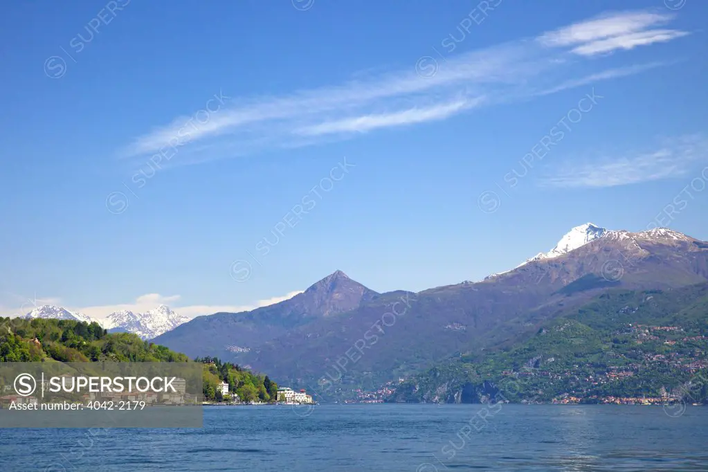 Italy, Lake Como, Cadenabbia in spring sunshine