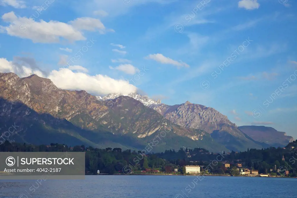 Italy, Lombardy, Lake Como, Bellagio, View of Villa Melzi