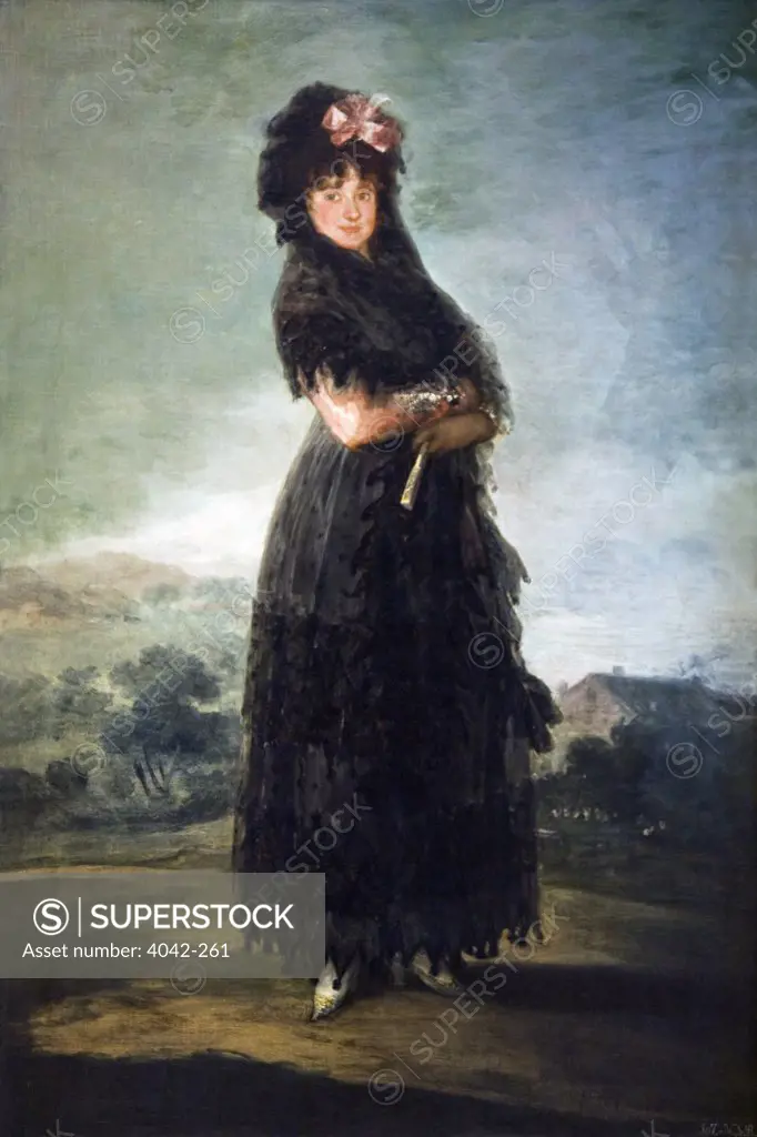 Portrait of Mariana Waldstein by Francisco Goya y Lucientes, oil on canvas, 1810, France, Paris, Musee du Louvre, 1746-1828