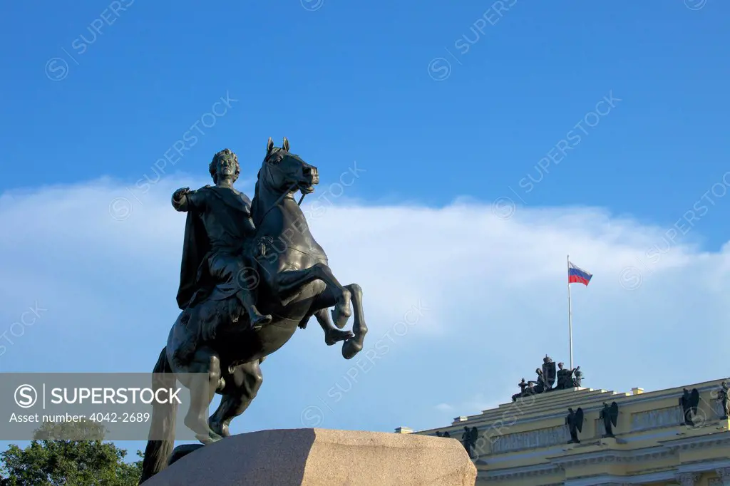 Bronze Horseman equestrian statue of Peter the Great in St. Petersburg, Russia