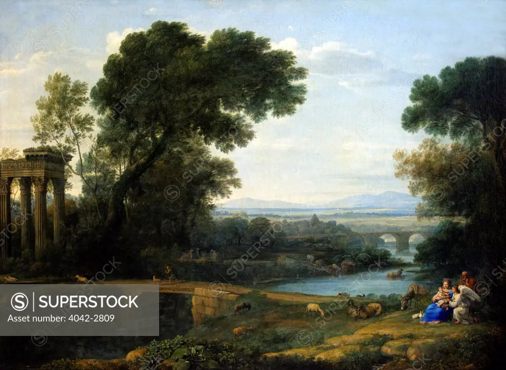 Russia, Saint Petersburg, Hermitage State Museum, Landscape with Rest on the Flight into Egypt, Claude Lorrain