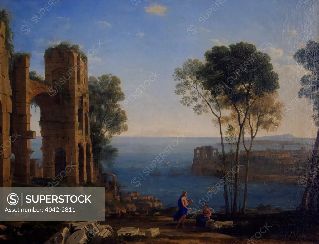 Russia, Saint Petersburg, Hermitage State Museum, Coast View with Apollo and the Cumaean Sibyl, Claude Lorrain