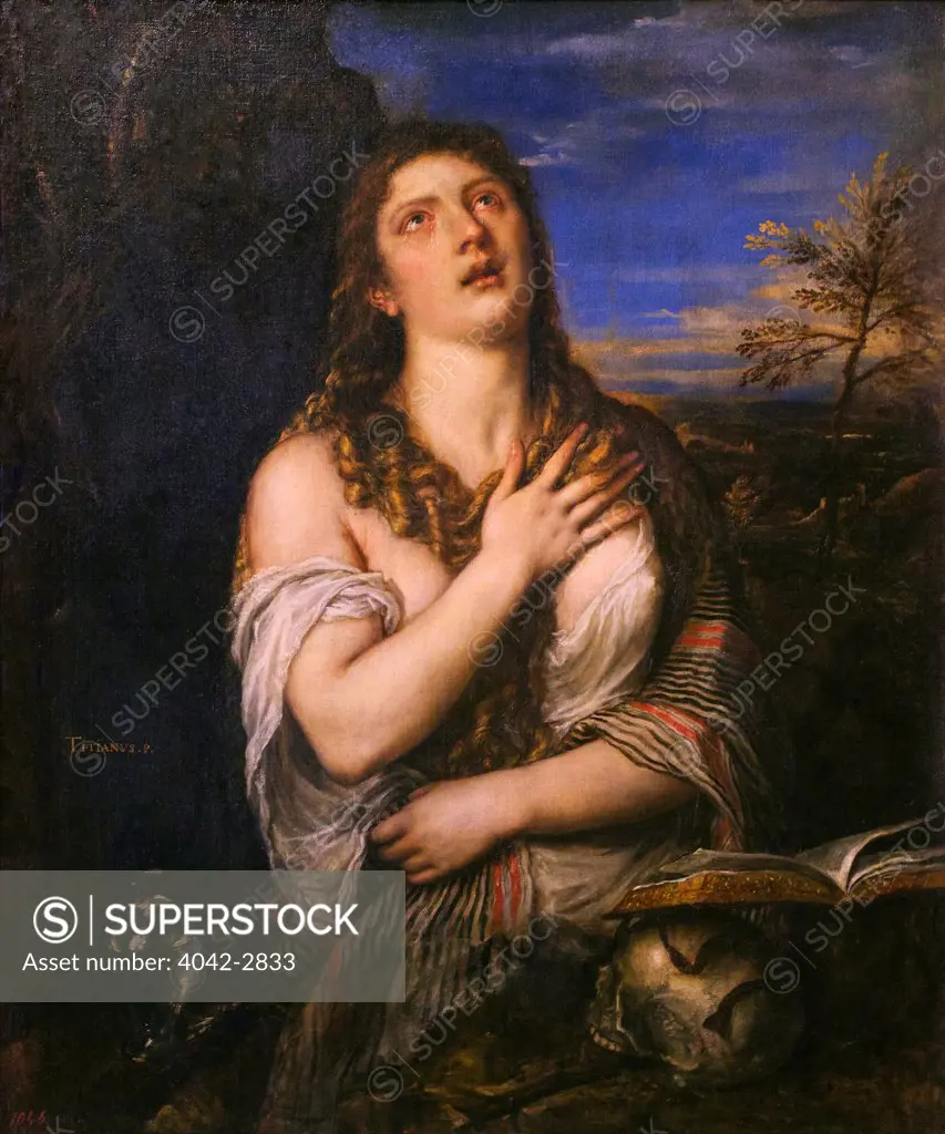 Russia, Saint Petersburg, Hermitage State Museum, Penitent Mary Magdalene, Titian, 1565