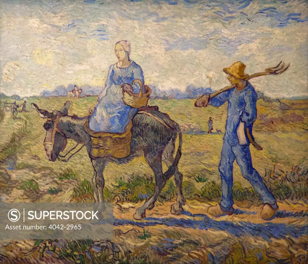 Russia, Saint Petersburg, State Hermitage Museum, Morning: Going out to work, after Millet, by Vincent van Gogh, 1890