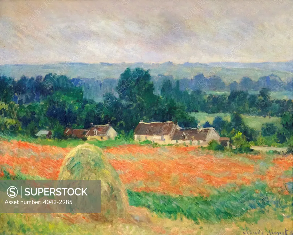 Russia, Saint Petersburg, State Hermitage Museum, Haystack at Giverny, by Claude Monet, 1886