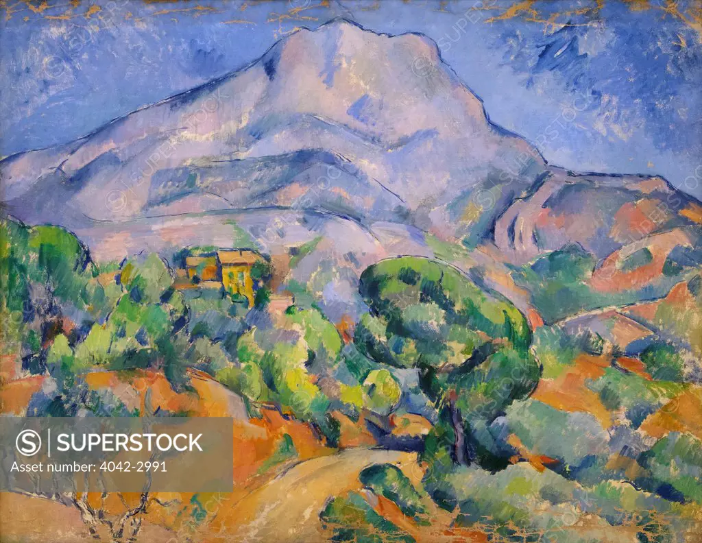  Mont Sainte-Victoire above Tholonet Road, by Paul Cezanne, 1896-1898,Russia, Saint Petersburg, State Hermitage Museum,
