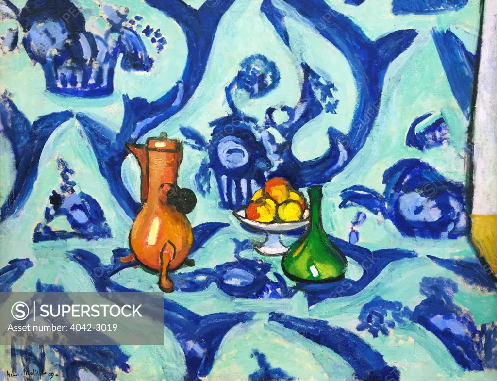 Russia, Saint Petersburg, State Hermitage Museum, Still Life with blue tablecloth, by Henri Matisse, 1909