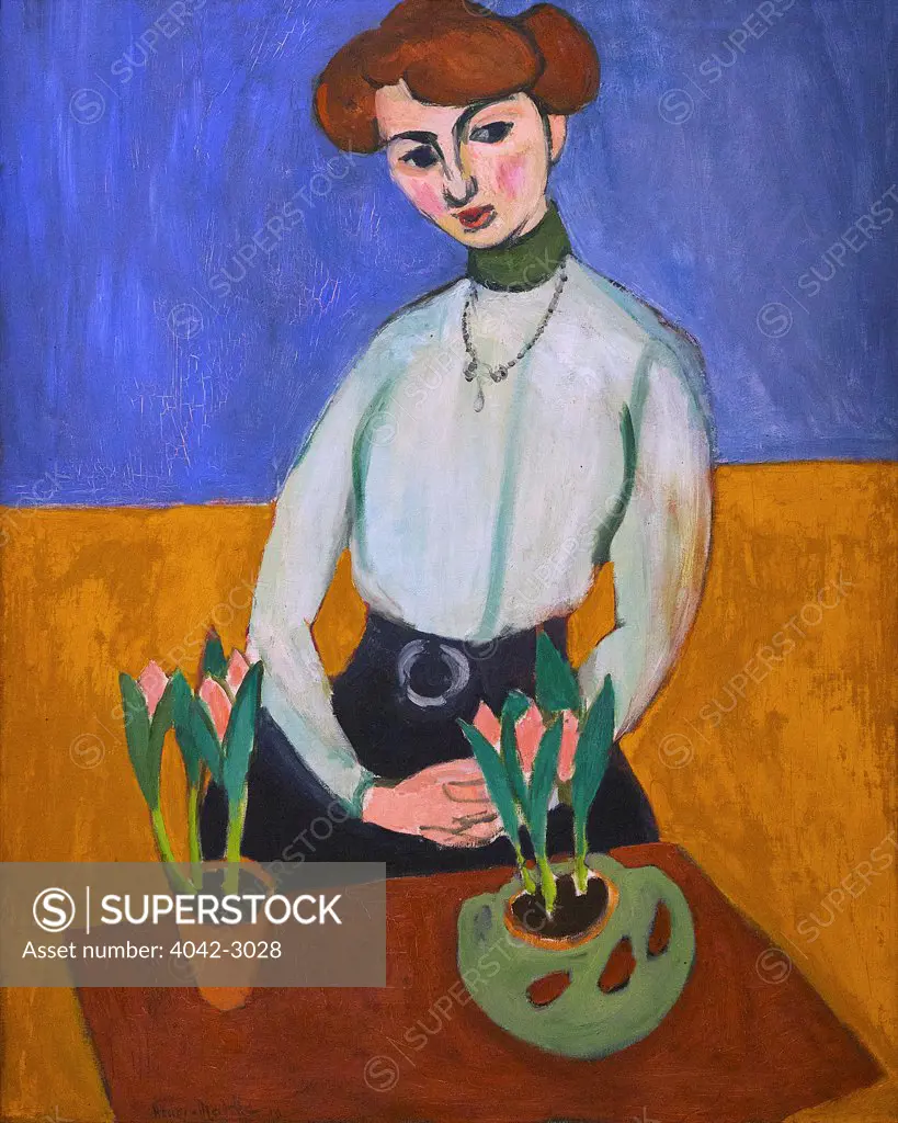 Russia, Saint Petersburg, State Hermitage Museum, Girl with tulips, by Henri Matisse, 1910