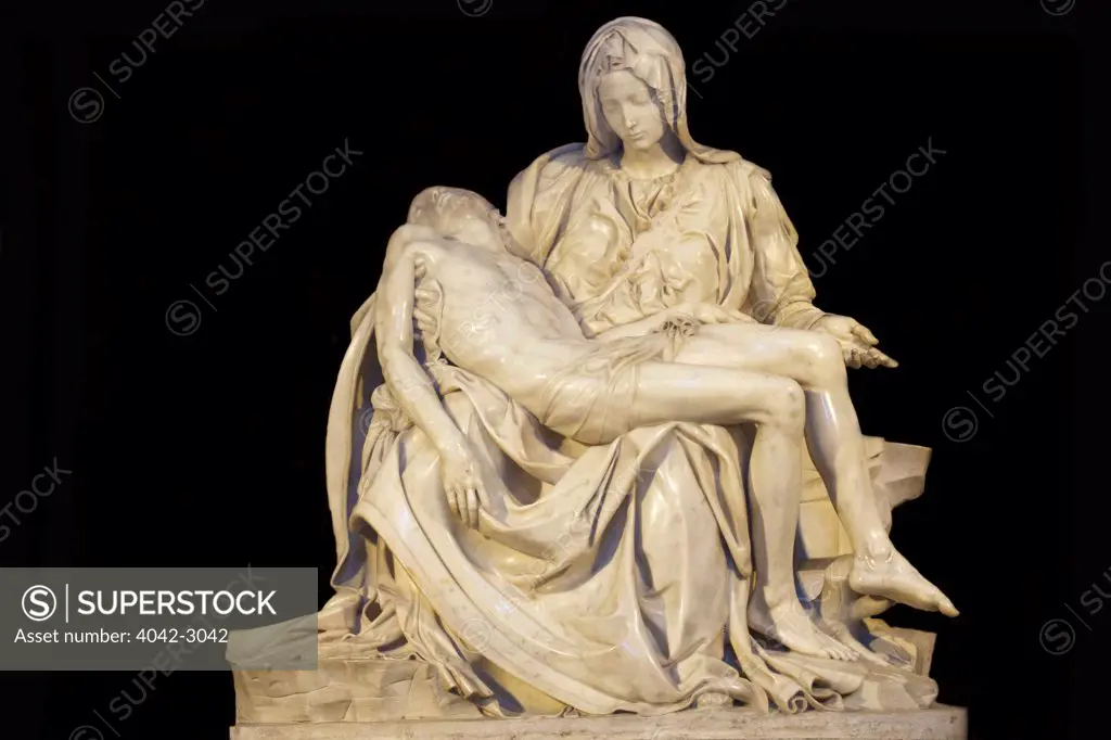La Pieta, by Michelangelo, 1499, St Peter's Cathedral, Vatican, Rome, Italy, Europe