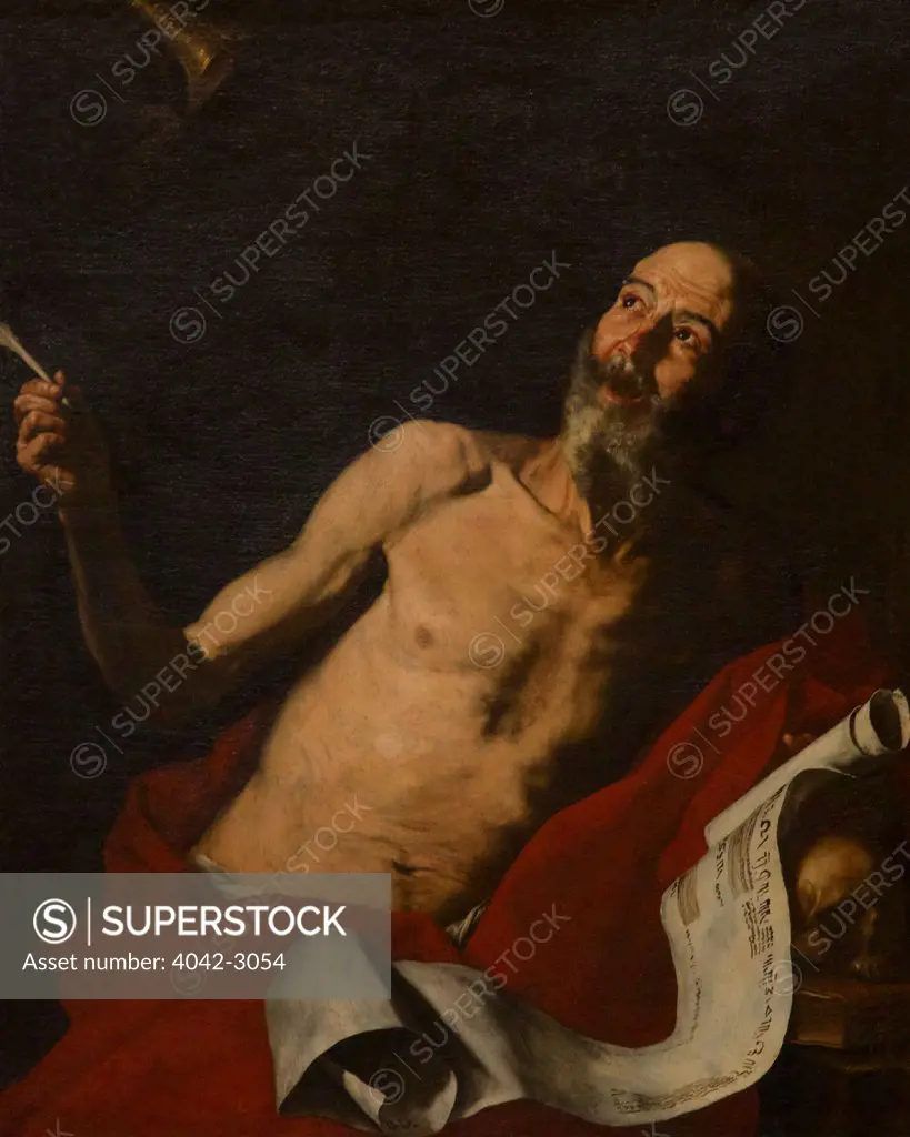 St Jerome, by Jusepe de Ribera, 1637, Doria Pamphilj Gallery, Rome, Italy, Europe