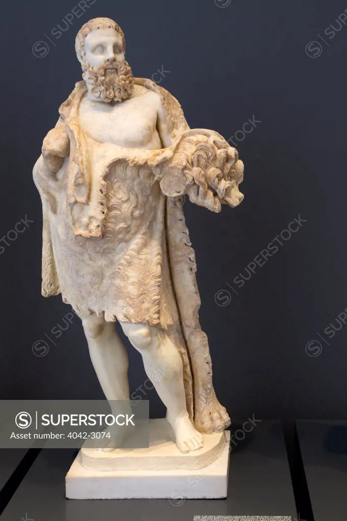 Roman statue of Hercules, 2nd century AD, copy from greek original, Palazzo Massimo alle Terme, National Museum of Rome, Italy