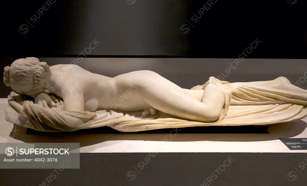 Sleeping Hermaphrodite, 2nd century AD, roman copy of Greek original, Palazzo Massimo alle Terme, National Museum of Rome, Italy