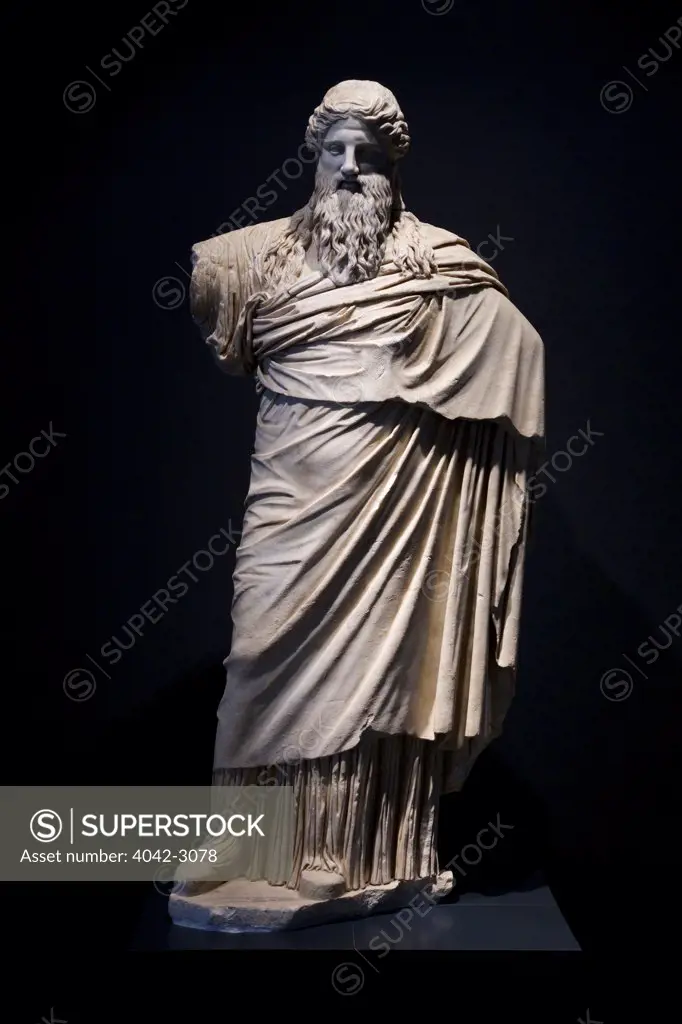 Statue of Mature Bearded Dionysus, Sardanapalus type, Palazzo Massimo alle Terme, National Museum of Rome, Italy