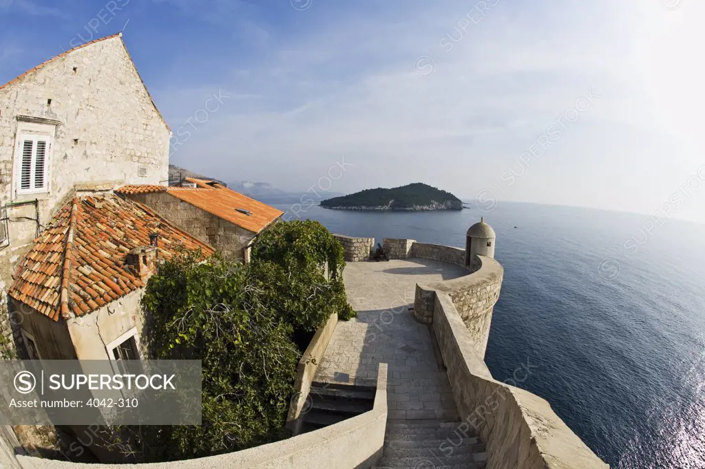 Buildings at the waterfront, Dubrovnik, Dalmatia, Croatia