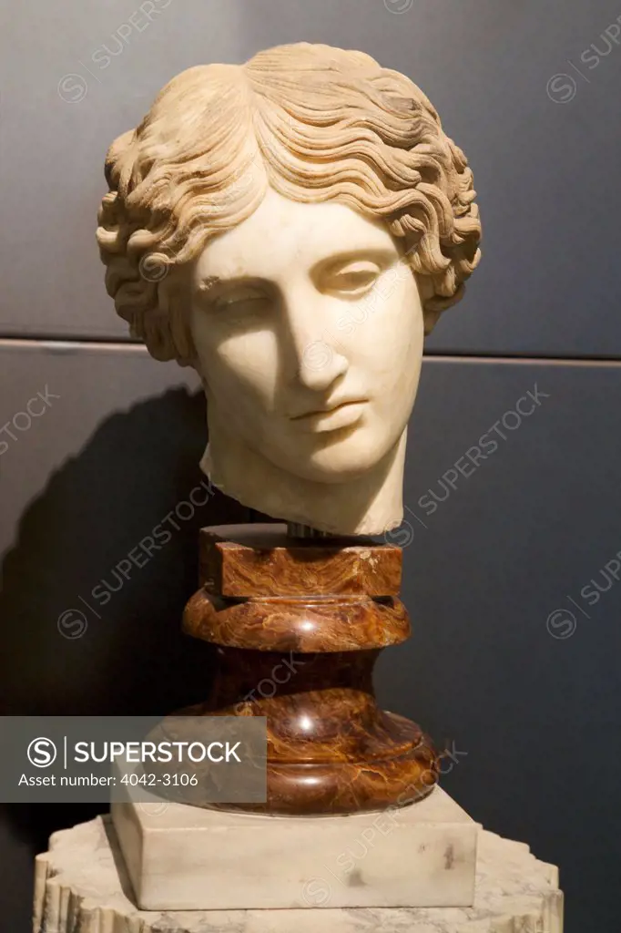 Head of Amazon, greek marble, Capitoline Museum, Rome, Italy