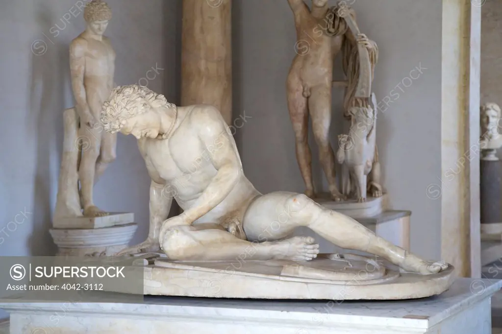 Dying Gaul sculpture,  Palazzo Nuovo, Capitoline Museum, Rome, Italy