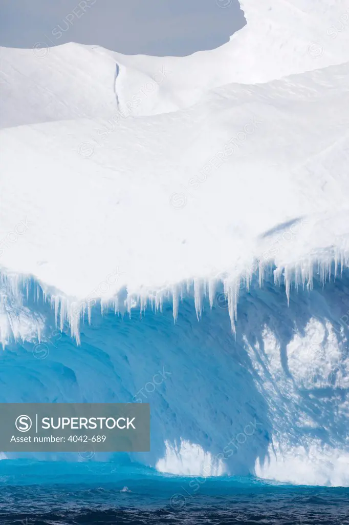 Tabular iceberg in the ocean, Antarctic Peninsula, Antarctica