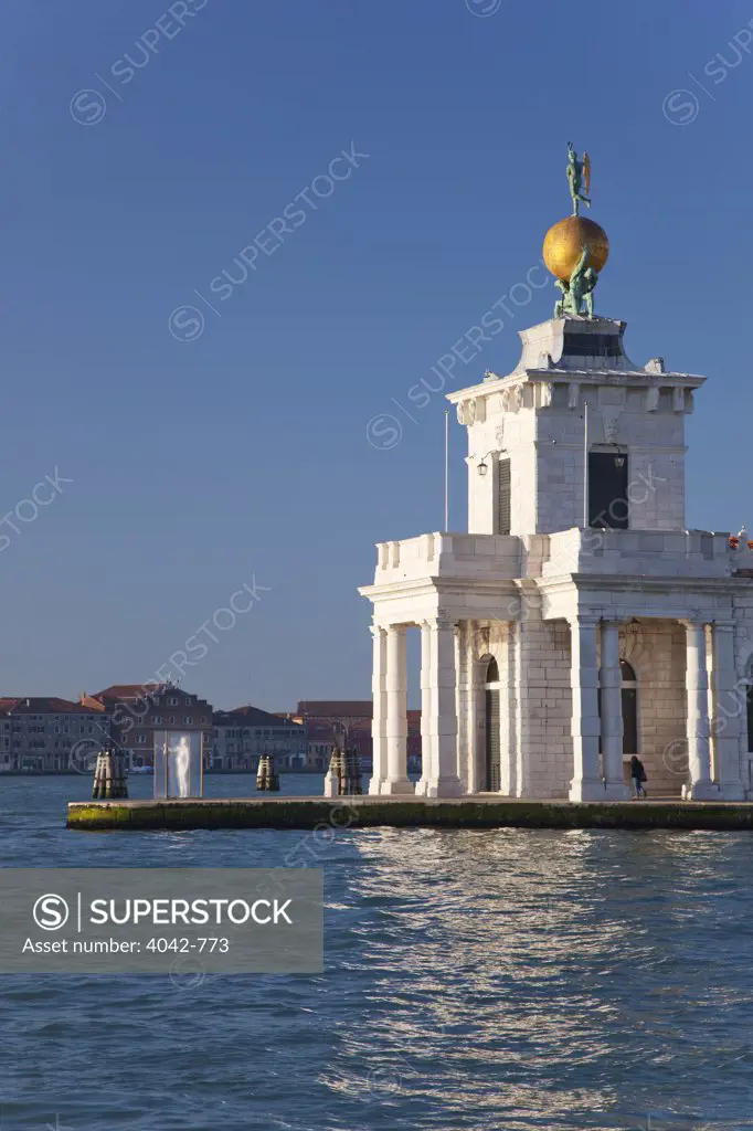 Custom house at waterfront, Dogana di Mare, Grand Canal, Venice, Veneto, Italy