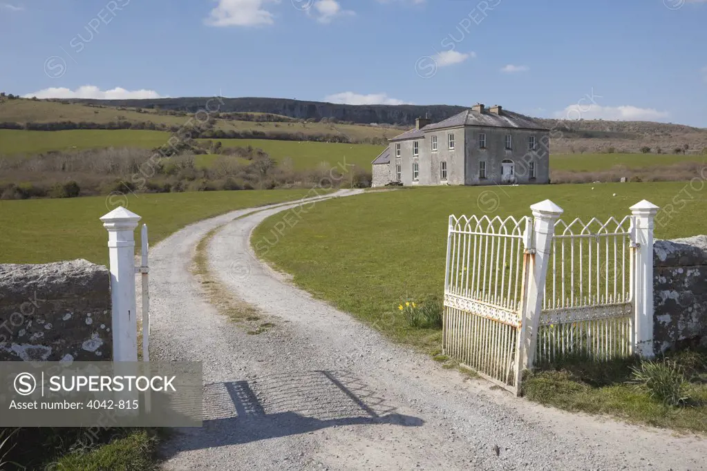 Path leading towards a house, Father Ted Parochial House, The Burren, County Clare, Munster Province, Republic Of Ireland