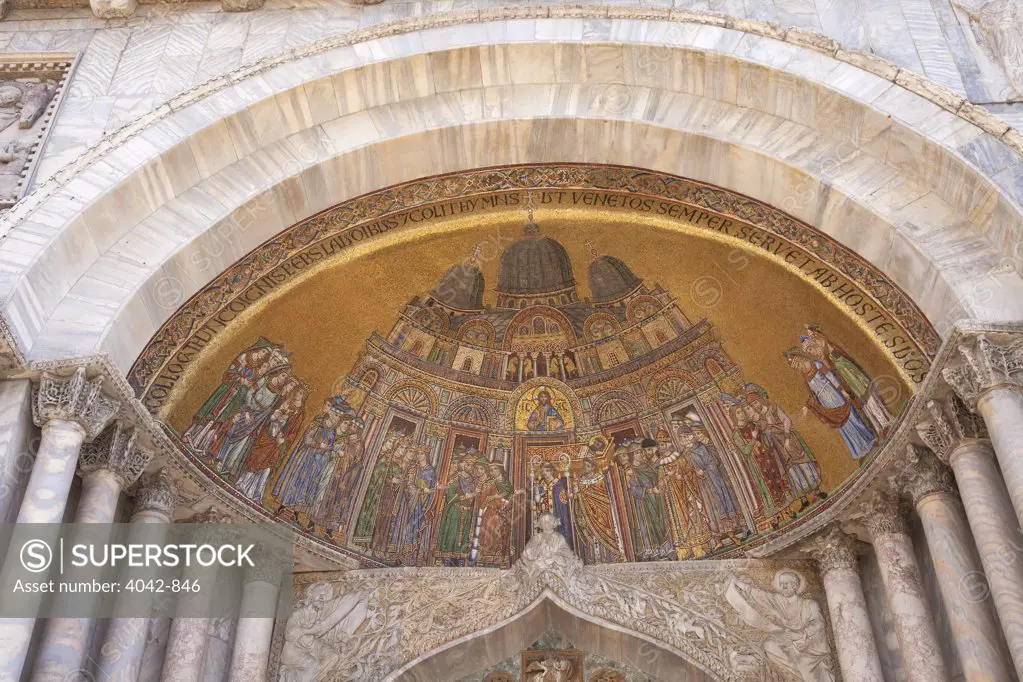 Italy, Venice, San Marco Square, St. Mark's Cathedral, mosaic