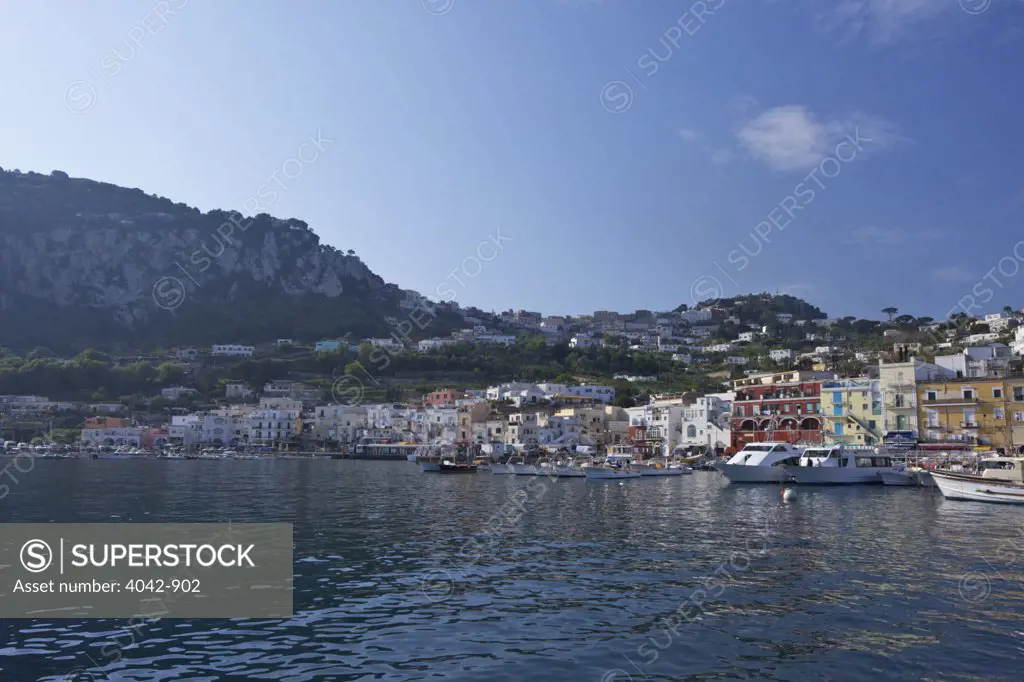 Coastal town, Marina Grande, Capri, Campania, Italy