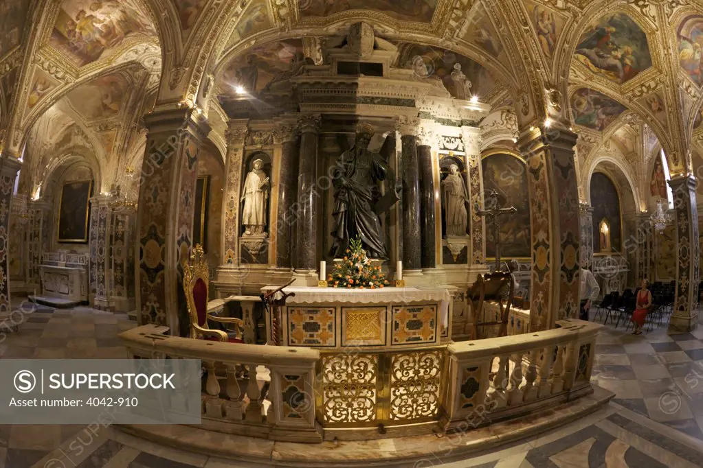 Baroque crypt of St. Andrew in a cathedral, Duomo di San Andreas, Amalfi, Salerno Province, Campania, Italy