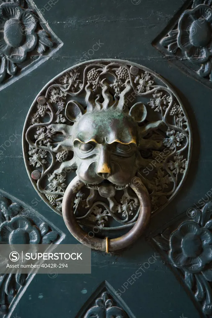 Door knocker in the shape of lion, Rector's Palace, Dubrovnik, Dalmatia, Croatia