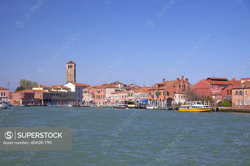 City at the waterfront, Navagero, Murano, Venice, Veneto, Italy