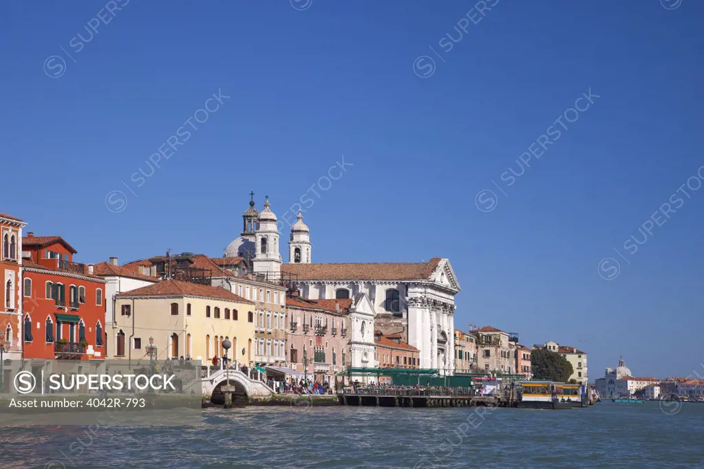 Church at the waterfront, Gesuati, Zattere, Giudecca Canal, Venice, Veneto, Italy