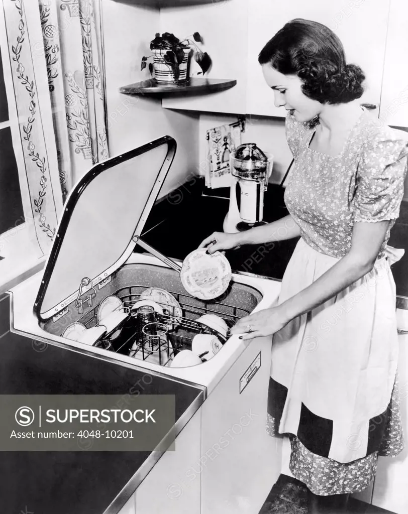 General Electric 1948 top loading dishwasher.