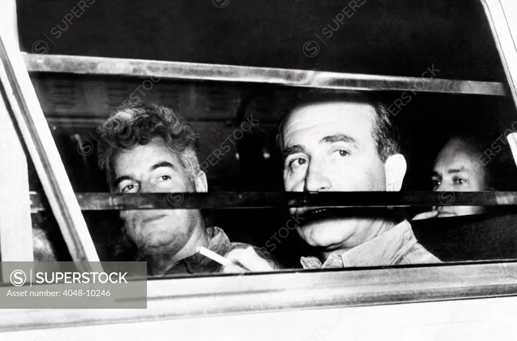 U.S. Communist leaders are taken to the Federal Penitentiary at Lewisburg, Pa. Eugene Dennis, Party General Secy, and Jacob Stachel, Propaganda Director, were beginning five-year sentences. July 6, 1950