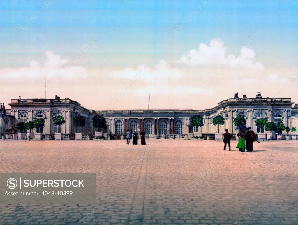 World War I. Palace of the Grand Trianon, Versailles, France. Photochrom ca. 1900