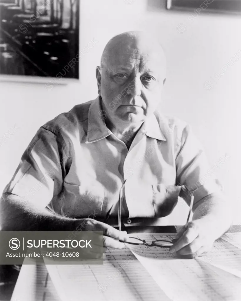 Virgil Thomson (1896-1989), modernist American composer and critic. 1960.