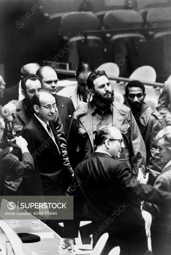 Fidel Castro, President of Cuba, at a meeting of the United Nations General Assembly, Sept. 22, 1960.