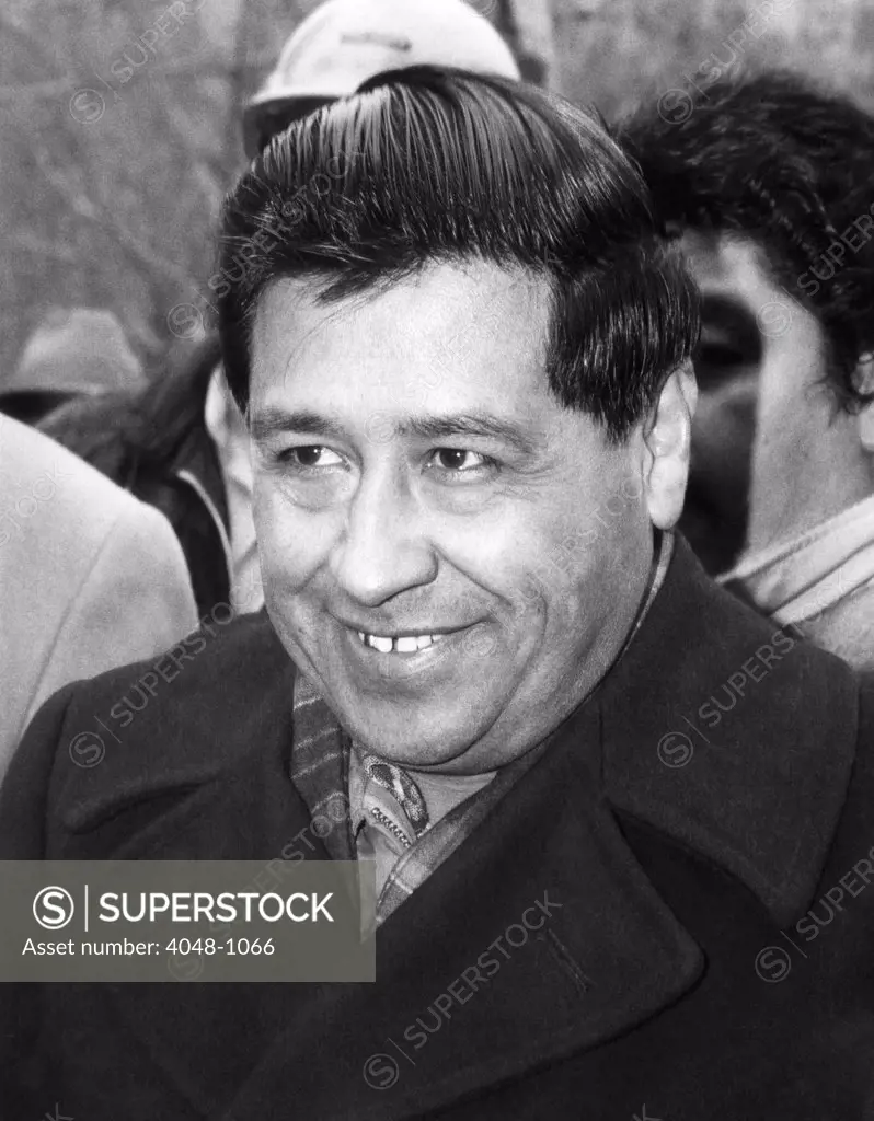Cesar Chavez, president of the United Farm Workers, in New York, 1971