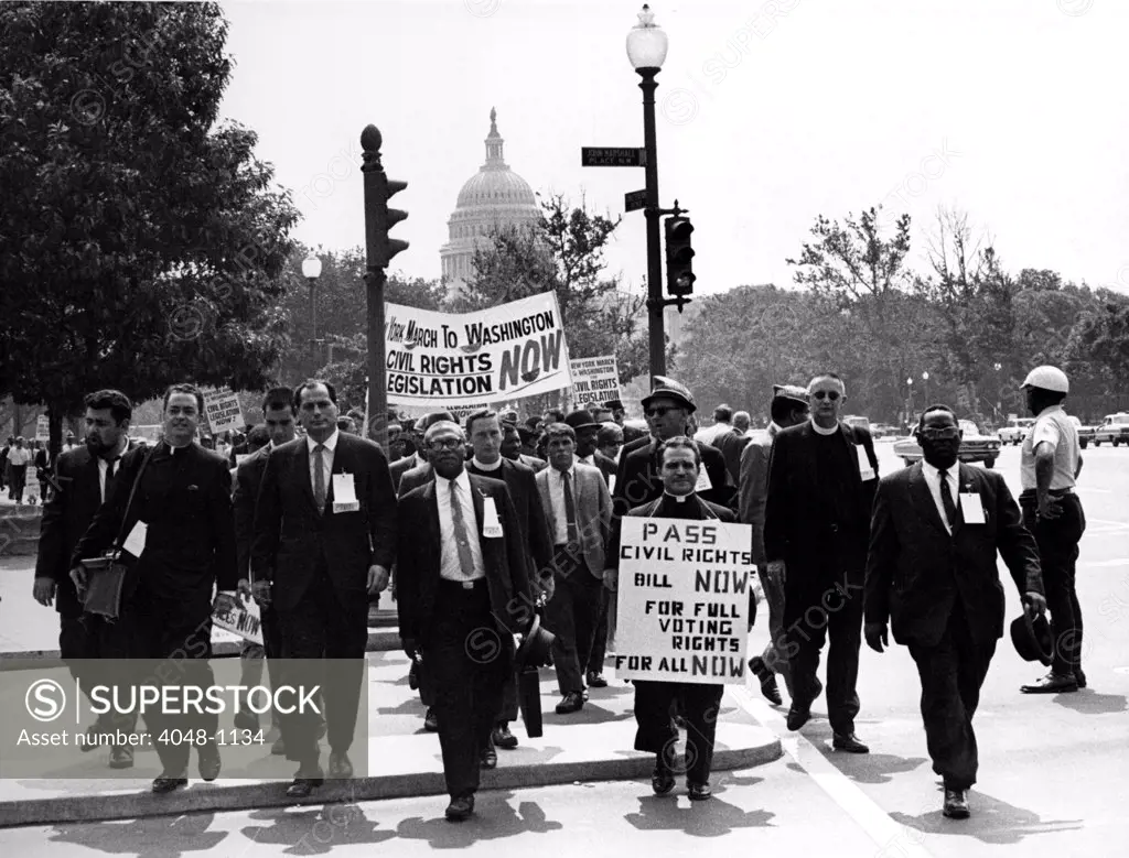 Civil Rights demonstrators in Washington D.C., 6/15/64