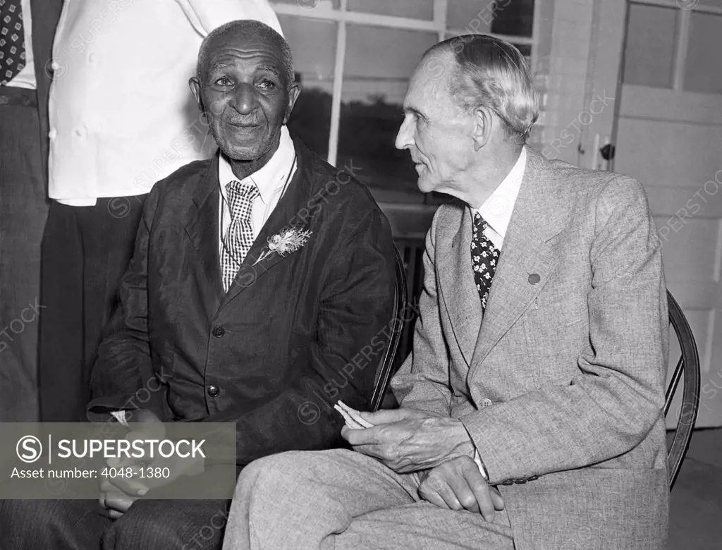 George Washington Carver signs up to do reseach at Ford Laboratories with Henry Ford, 1942