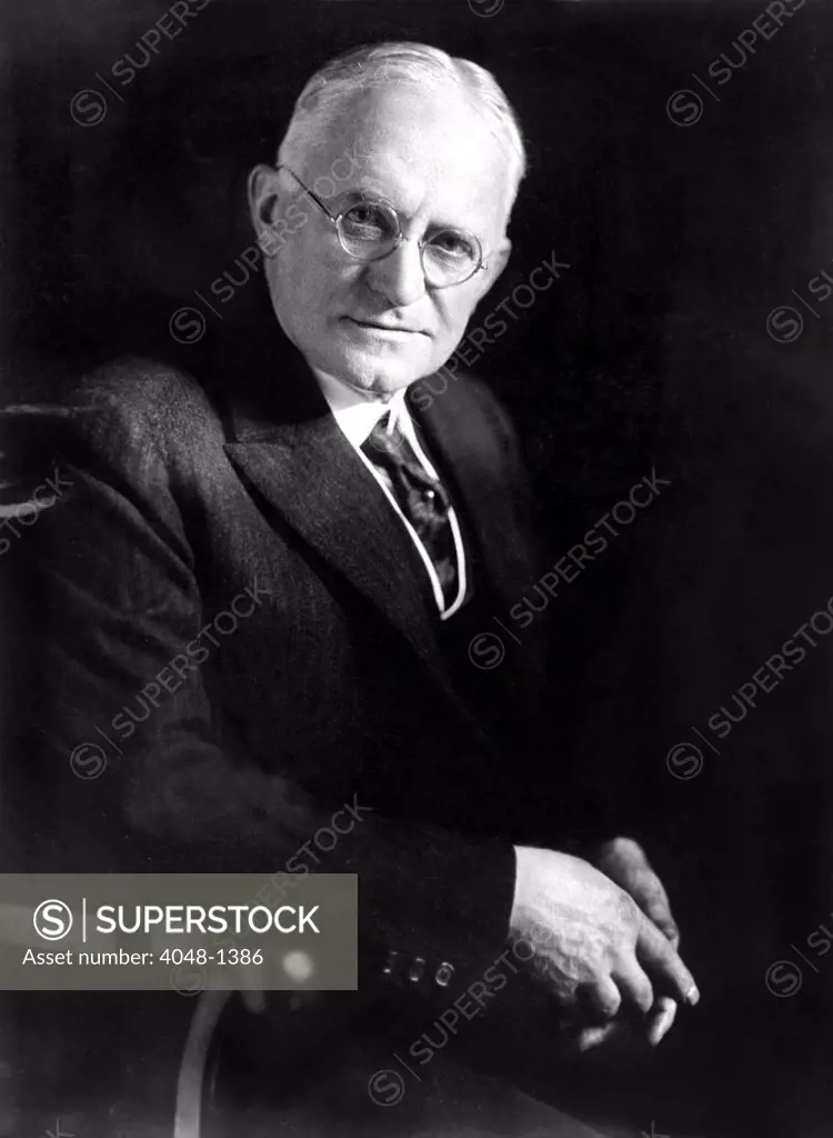George Eastman, multi-millionaire foundr of the Eastman Kodak interests in Rochester, N.Y., shot himself to death on March 14th. Explaining in a note that he felt his work was done.  1930s.