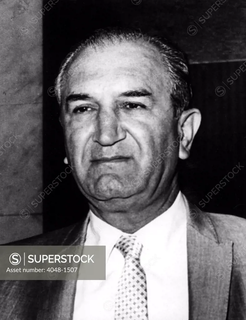 Joseph Bonanno, mobster, in the early 1970s.