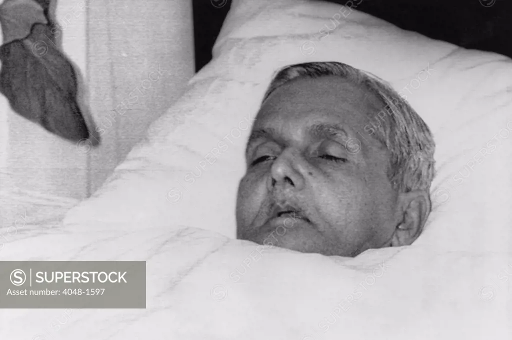 The body of Indian Prime Minister Lal Bahadur Shastri, January 10, 1966