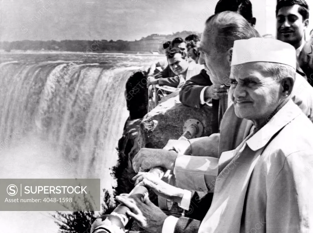 Indian Prime Minister Lal Bahadur Shastri visits Niagara Falls, 1965
