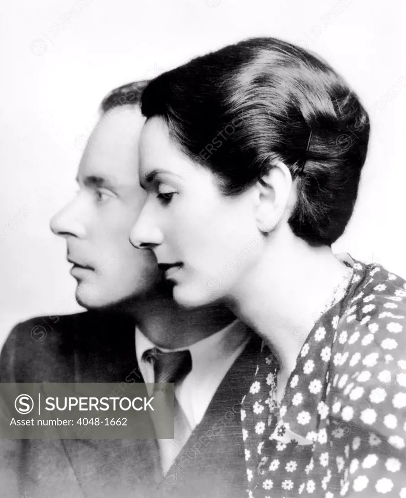 Klaus and Erika Mann, son and daughter of German novelist and Nobel Prize winner Thomas Mann, c. 1930's.