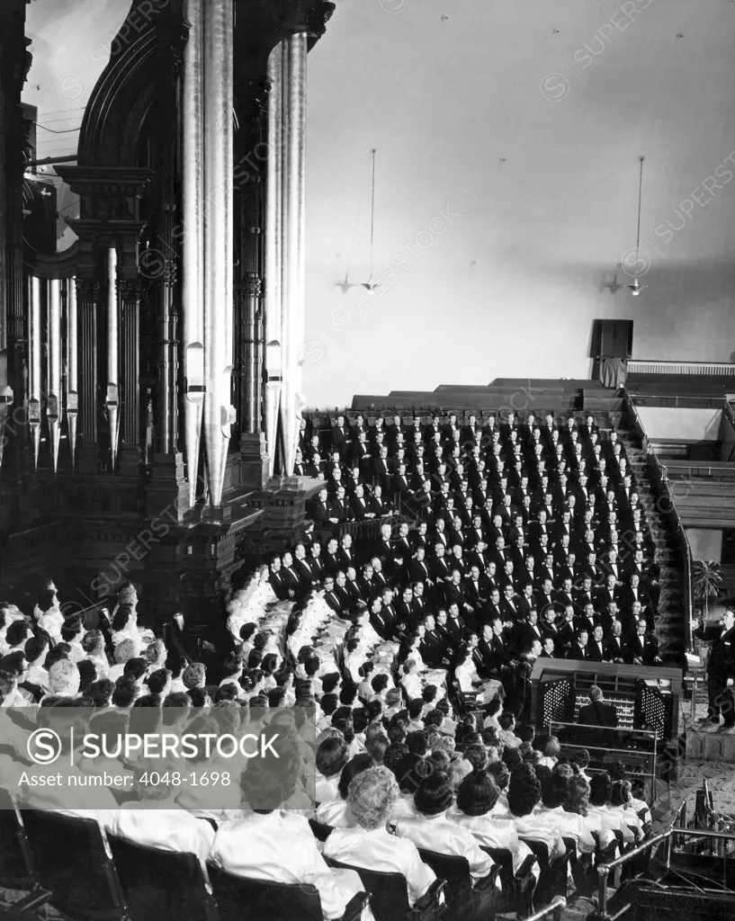 The Mormon Tabernacle Choir, Salt Lake City, Utah, 1959.