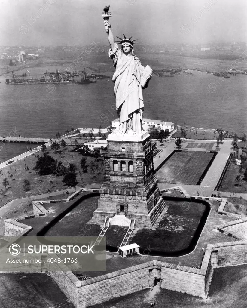 The Statue of Liberty, New York City, circa 1955