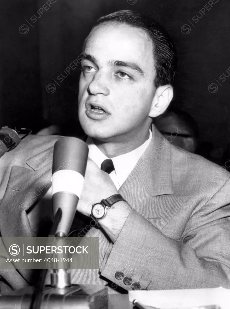 Roy Cohn at the McCarthy-Army hearings, 1954